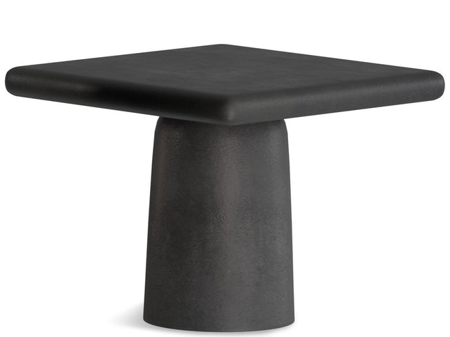 17" Black Aluminum Square End Table