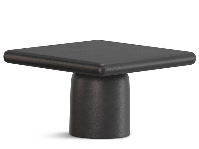 17" Black Aluminum Square End Table