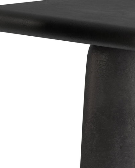 17" Black Aluminum Square End Table