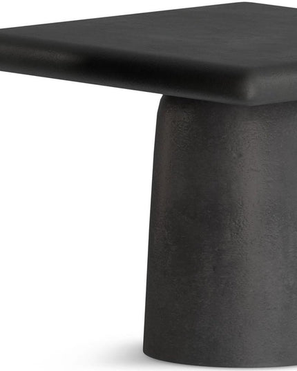 17" Black Aluminum Square End Table