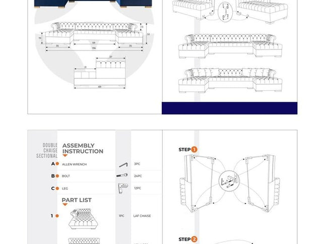 Green Velvet U Shaped Three Piece Sofa and Chaise Sectional With Toss Pillows