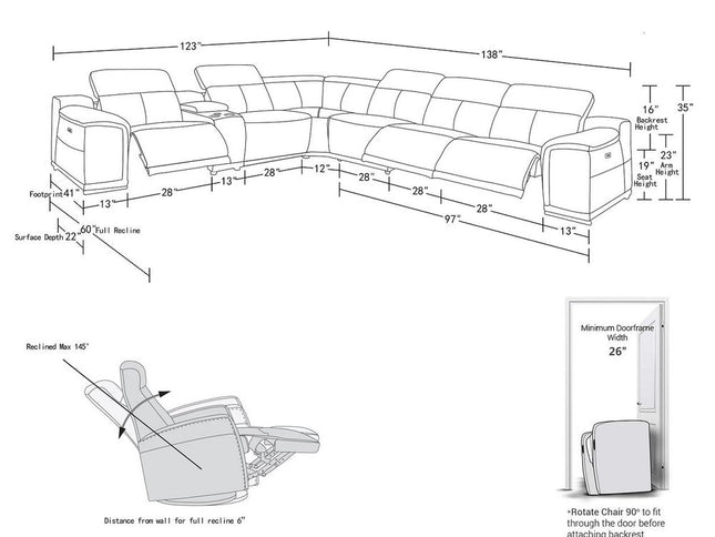 Beige Leather Modular L Shaped Seven Piece Corner Sectional With Console