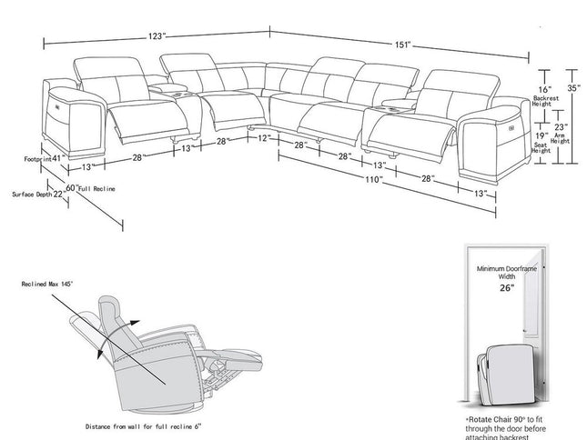 Beige Leather Modular L Shaped Eight Piece Corner Sectional With Console