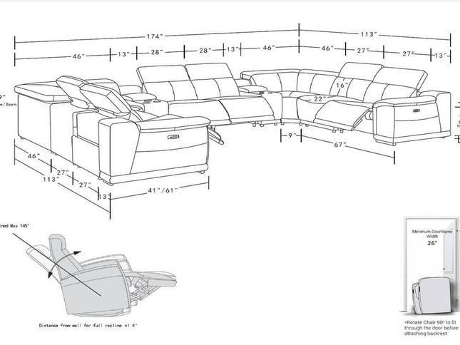 Beige Leather Modular U Shaped Ten Piece Corner Sectional With Console