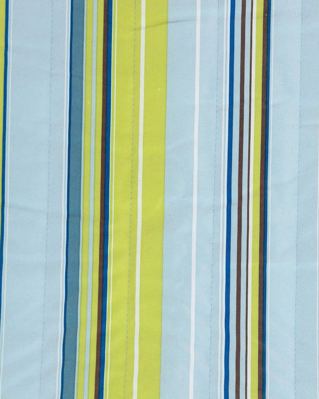 Aqua And Lime Green Striped Double Hammock