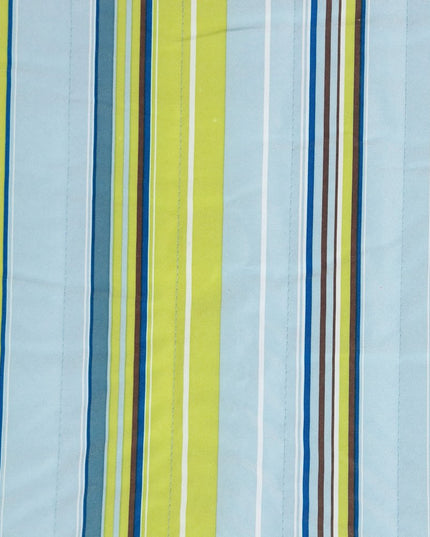 Aqua And Lime Green Striped Double Hammock