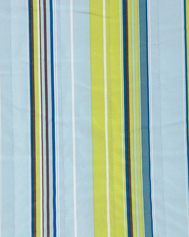 Aqua And Lime Green Striped Double Hammock