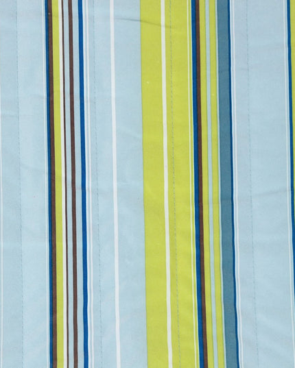 Aqua And Lime Green Striped Double Hammock