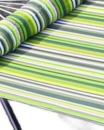 Green And Yellow Striped Double Hammock