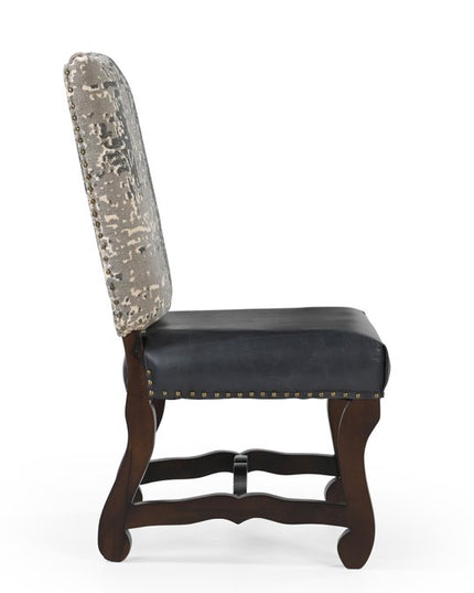 Five Piece Brown Round Solid Wood Dining Set with Four Chairs