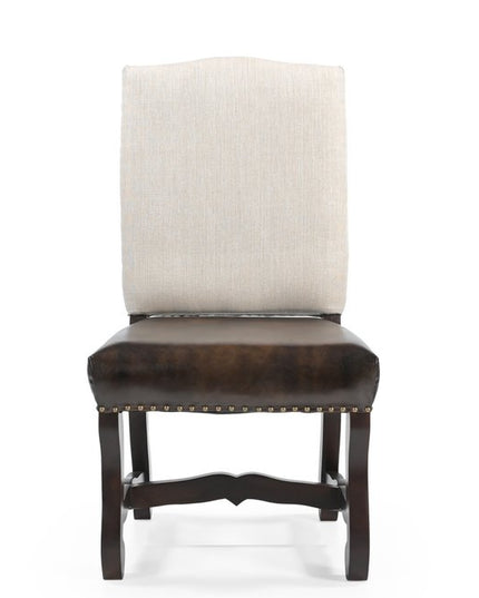 Five Piece Brown Round Solid Wood Dining Set with Four Chairs