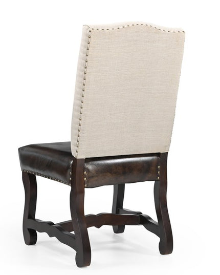 Five Piece Brown Round Solid Wood Dining Set with Four Chairs