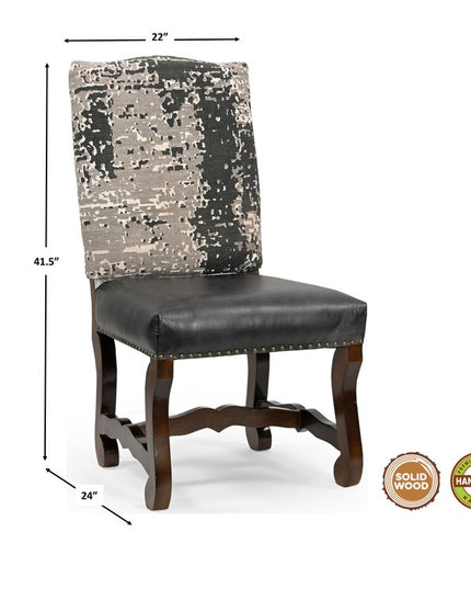 Five Piece Brown Round Solid Wood Dining Set with Four Chairs