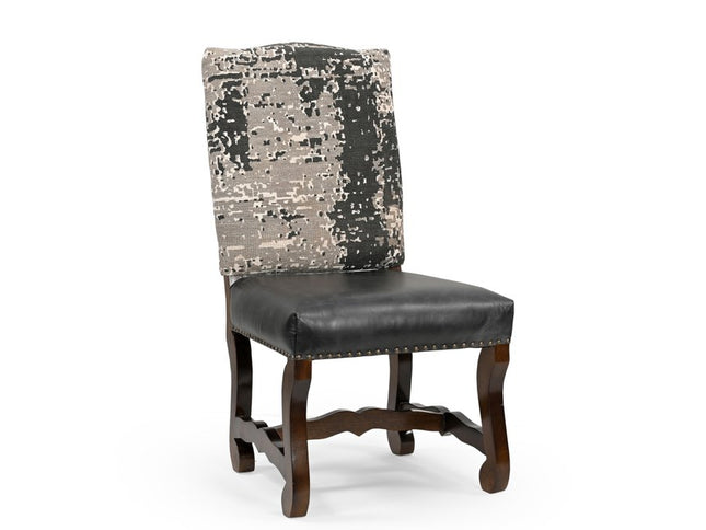 Five Piece Brown Round Solid Wood Dining Set with Four Chairs