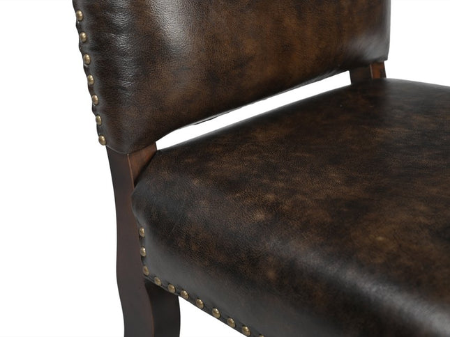 Five Piece Brown Round Solid Wood Dining Set with Four Chairs