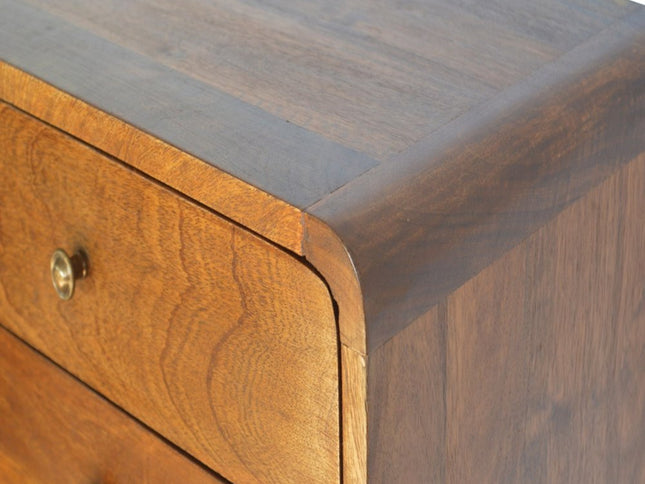 18" Brown Solid Wood Floating Nightstand