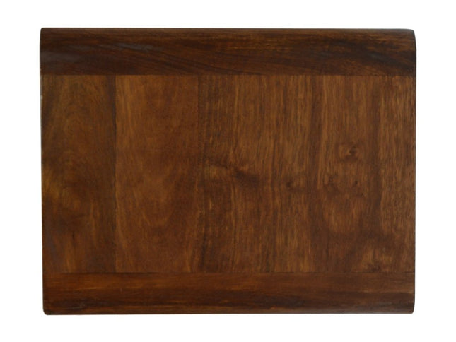 18" Brown Solid Wood Floating Nightstand