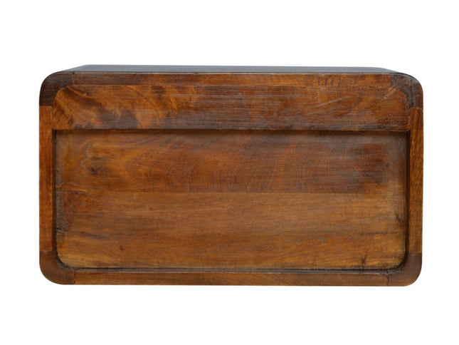 18" Chestnut Solid Wood One Drawer Floating Nightstand