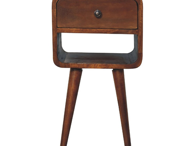 22" Chestnut Solid Wood One Drawer Nightstand