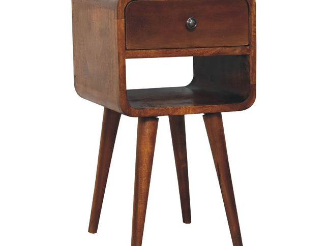 22" Chestnut Solid Wood One Drawer Nightstand