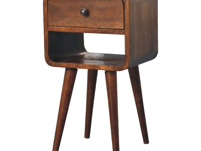 22" Chestnut Solid Wood One Drawer Nightstand