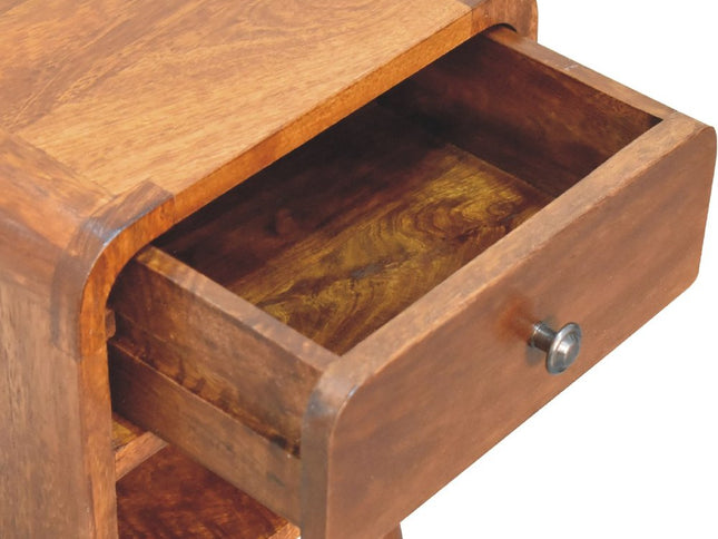 22" Chestnut Solid Wood One Drawer Nightstand