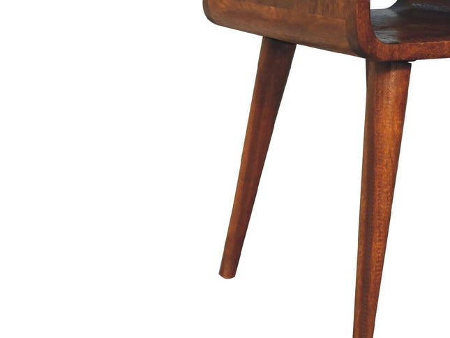 22" Chestnut Solid Wood One Drawer Nightstand