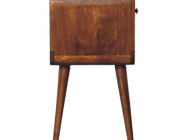 22" Chestnut Solid Wood One Drawer Nightstand