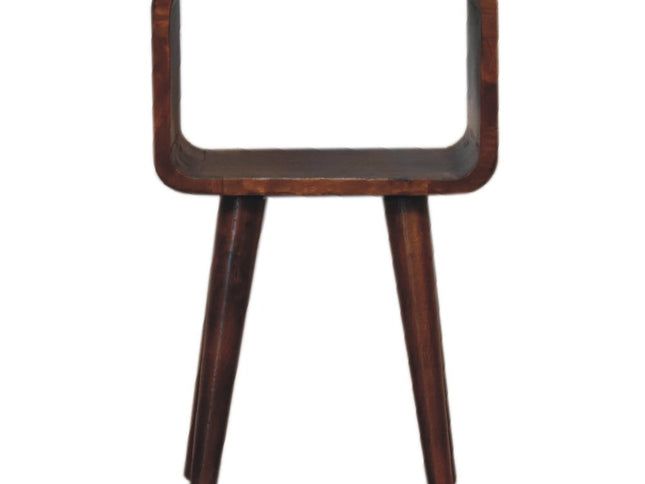 20" Chestnut Solid Wood Open Nightstand