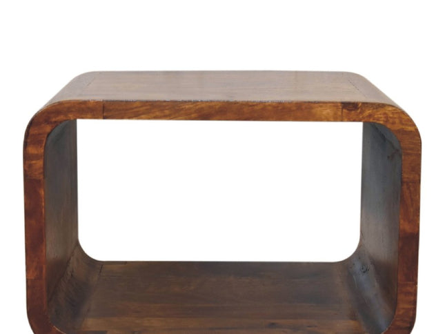 20" Chestnut Solid Wood Open Nightstand