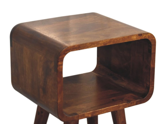 20" Chestnut Solid Wood Open Nightstand