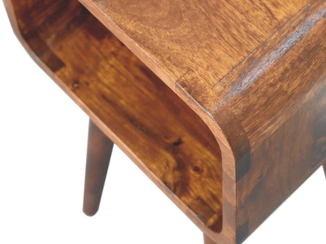 20" Chestnut Solid Wood Open Nightstand