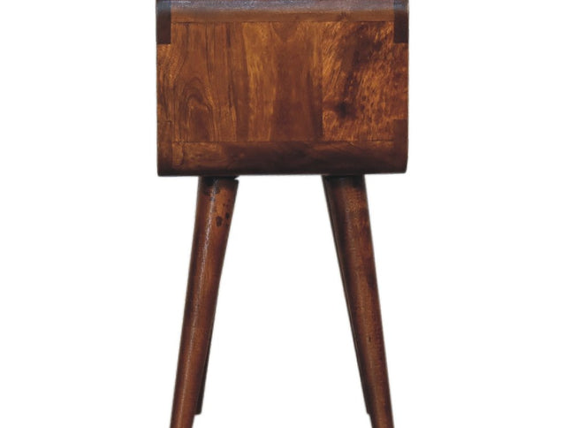 20" Chestnut Solid Wood Open Nightstand