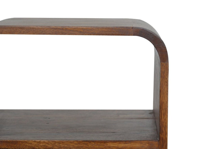 22" Brown Solid Wood One Drawer Nightstand