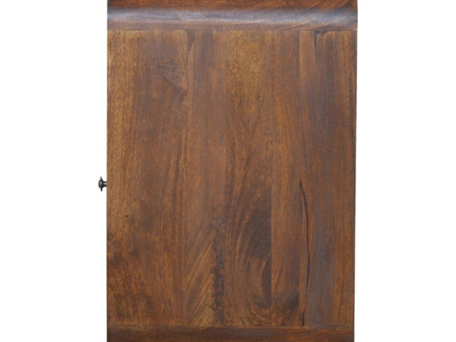 22" Brown Solid Wood One Drawer Nightstand