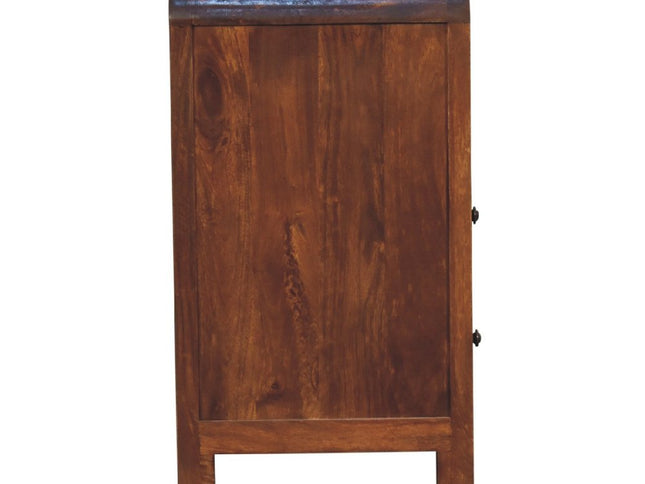 24" Chestnut Solid Wood Two Drawer Nightstand