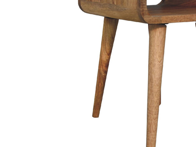 22" Oak Solid Wood Square One Drawer Nightstand