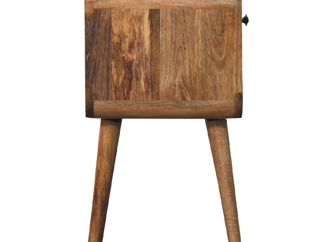 22" Oak Solid Wood Square One Drawer Nightstand