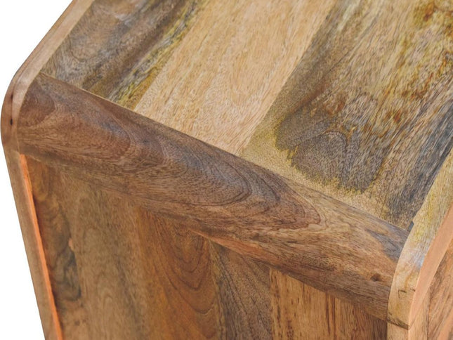 24" Oak Solid Wood Three Drawer Nightstand