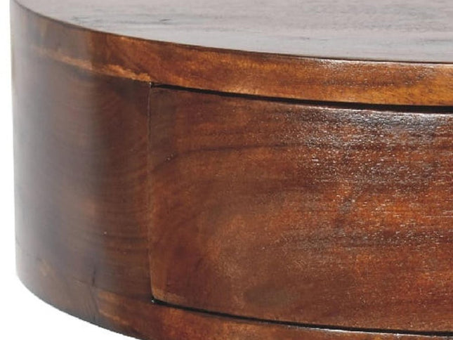 22" Brown Solid Wood One Drawer Floating Nightstand