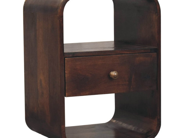 22" Chestnut Solid Wood One Drawer Nightstand