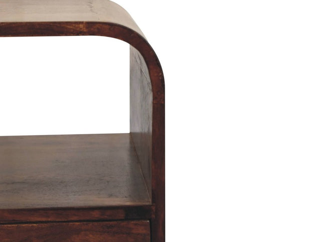 22" Chestnut Solid Wood One Drawer Nightstand