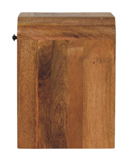 16" Oak Solid Wood One Drawer Scallop Edge Nightstand