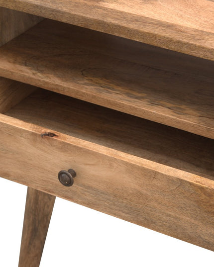 23" Natural Solid Wood One Drawer Nightstand