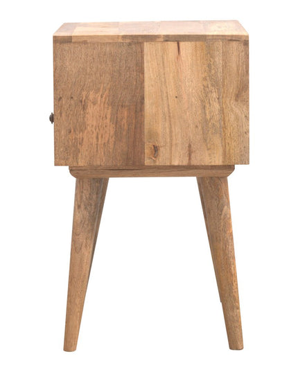 23" Natural Solid Wood One Drawer Nightstand