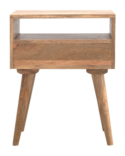 23" Natural Solid Wood One Drawer Nightstand