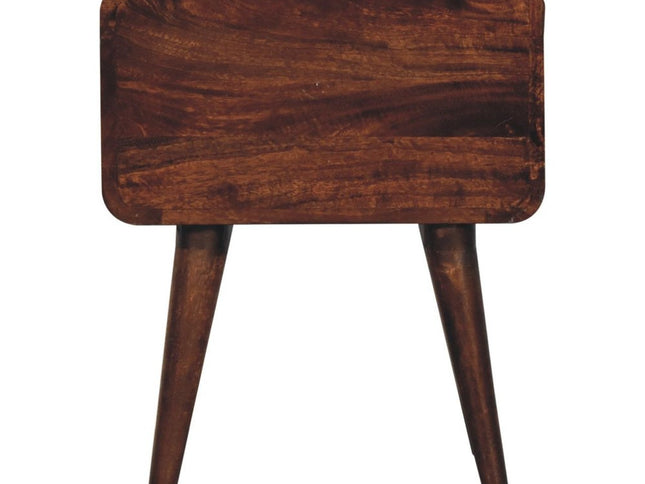 22" Chestnut Solid Wood Two Drawer Nightstand