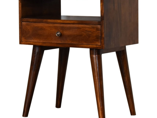 22" Chestnut Solid Wood One Drawer Nightstand