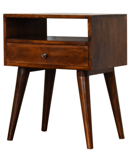 22" Chestnut Solid Wood One Drawer Nightstand