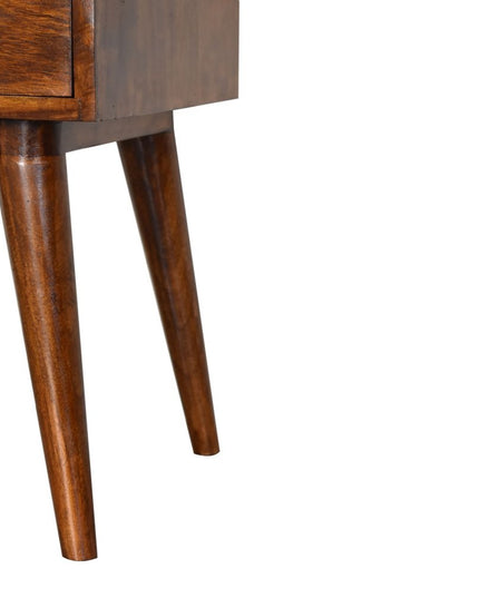 22" Chestnut Solid Wood One Drawer Nightstand